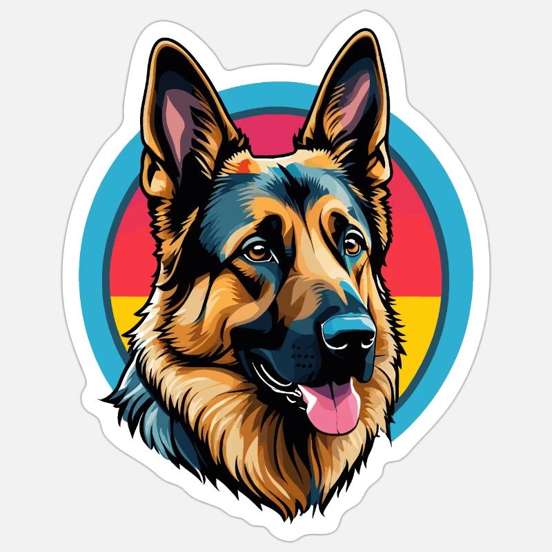 German Shepherd Sticker size S (10 x 10 cm)