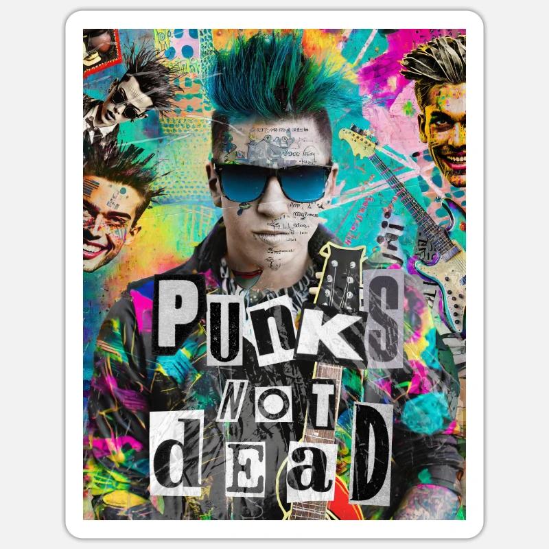 Punks Not Dead Sticker size S (10 x 10 cm)