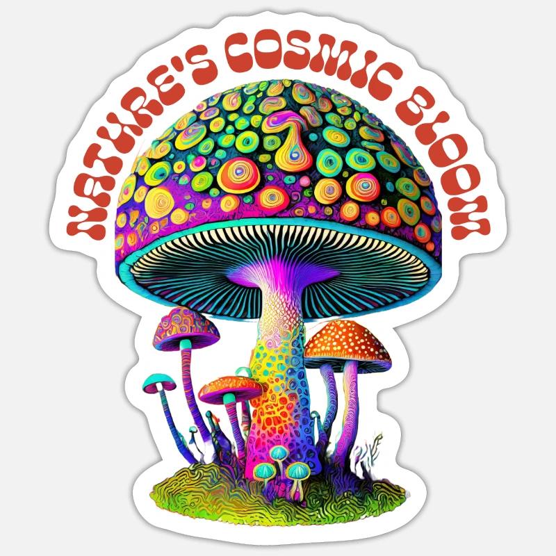 Psychedelic Mashroom Sticker size S (10 x 10 cm)
