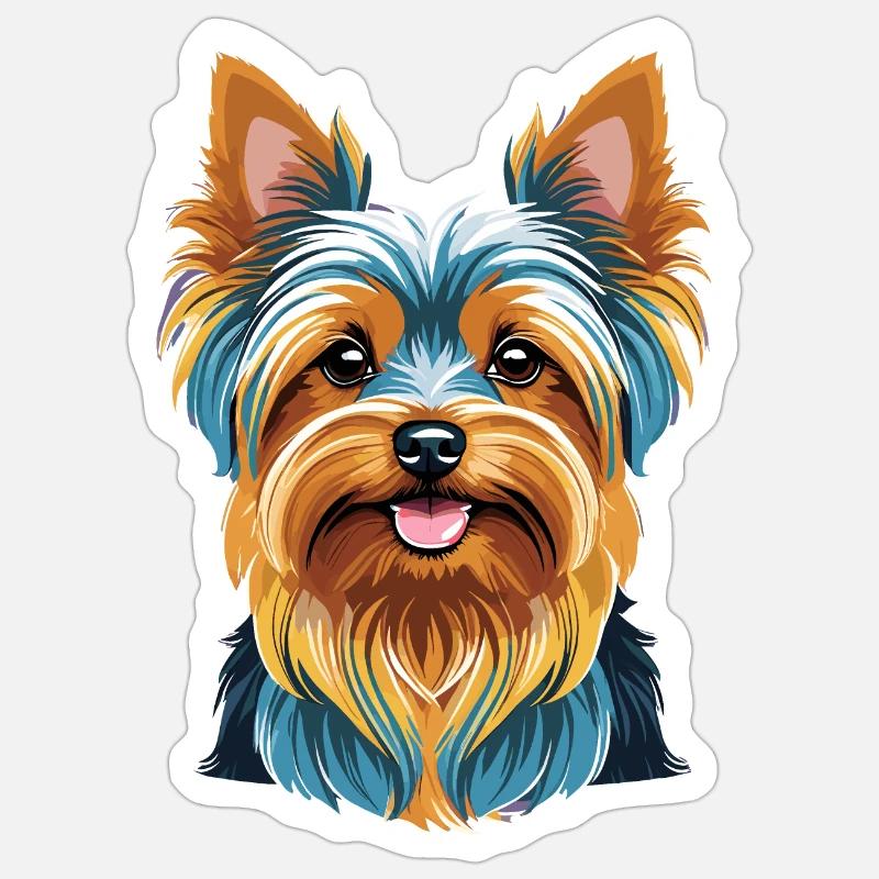 Yorkshire Terrier - Sticker size S (10 x 10 cm) - white matte