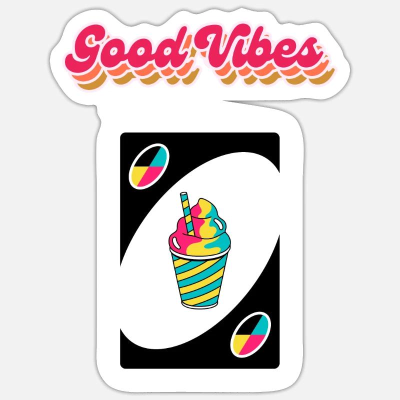 Eiscreme-Vibes - Sticker Größe S (10 x 10 cm) - Mattweiß