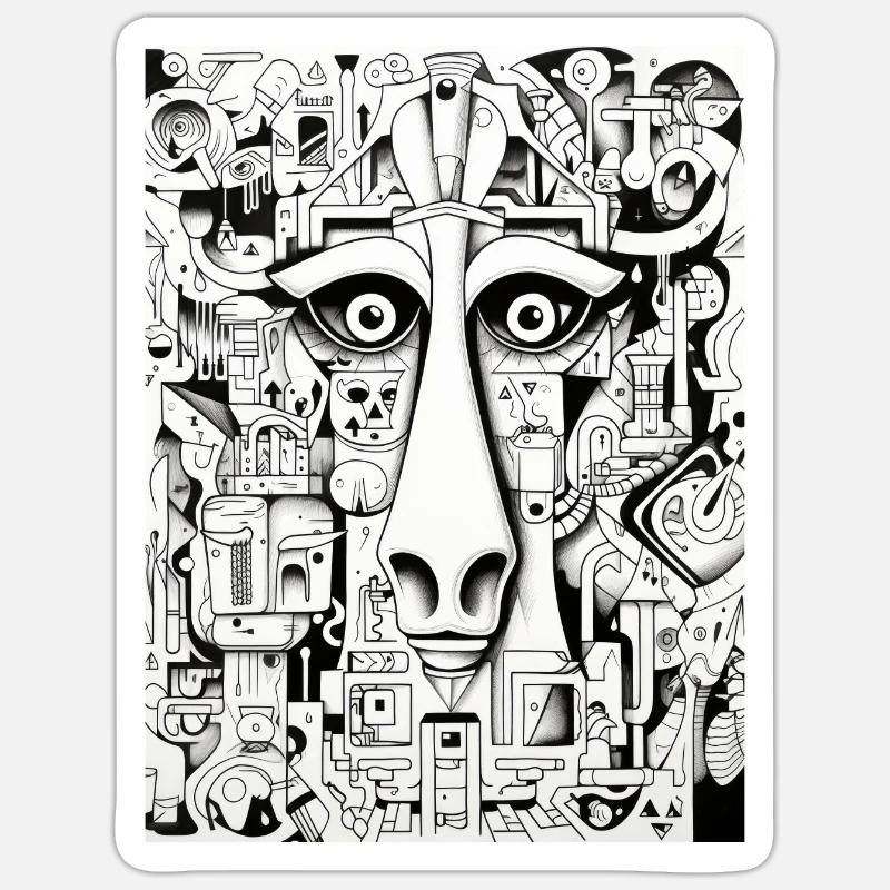 Inspirations graffiti :Camel - Sticker taille S (10 x 10 cm) - blanc mat