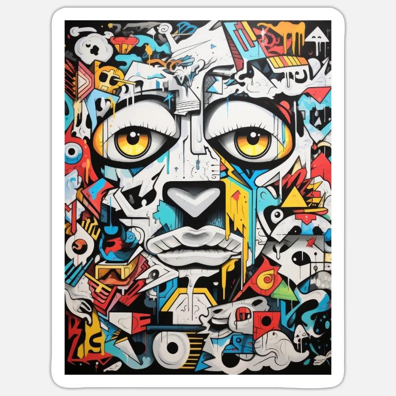 Inspirations graffiti :Bison Sticker taille S (10 x 10 cm)