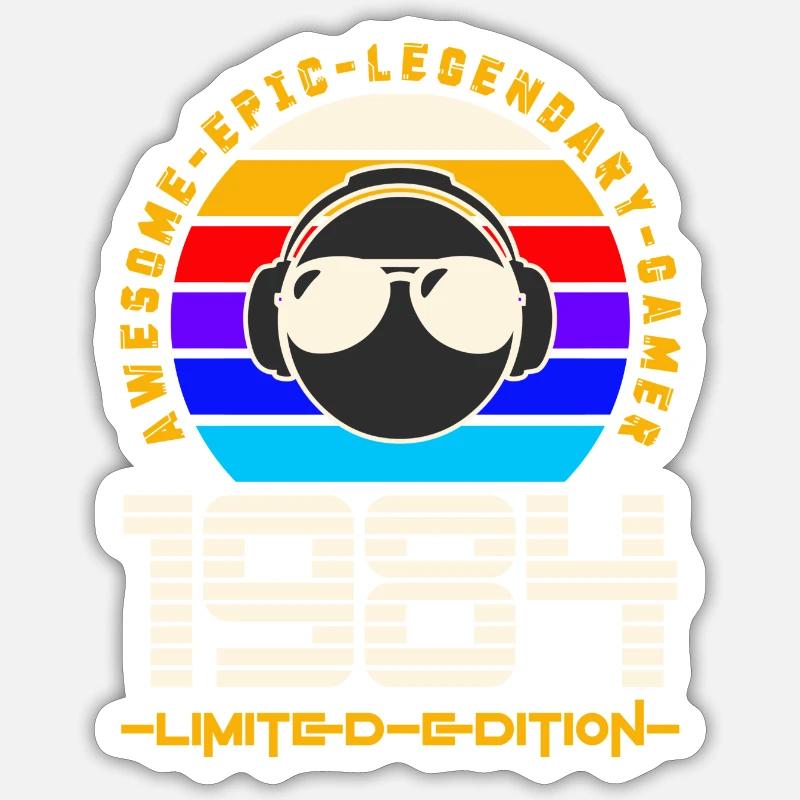 1984 - Sticker taille S (10 x 10 cm) - blanc mat
