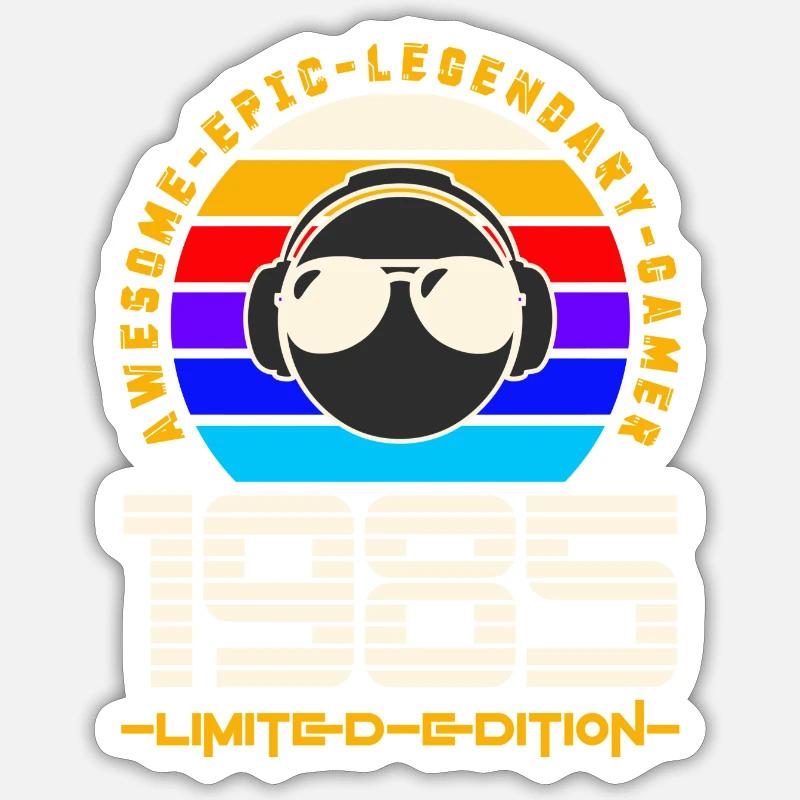 1985 - Sticker size S (10 x 10 cm) - white matte