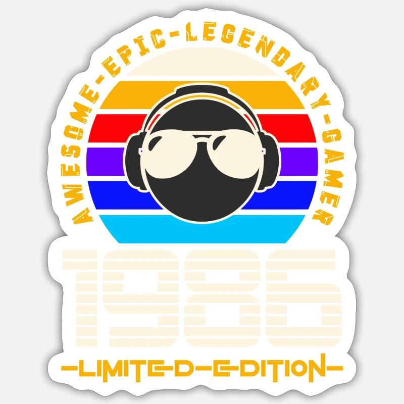 1986 - Sticker taille S (10 x 10 cm) - blanc mat