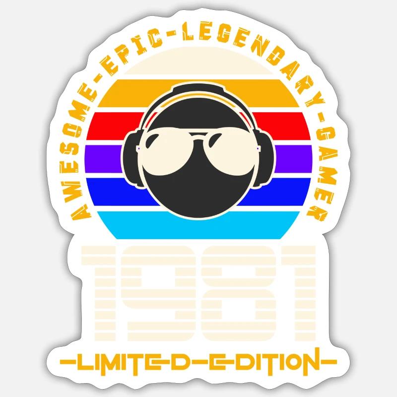 1981 - Sticker taille S (10 x 10 cm) - blanc mat
