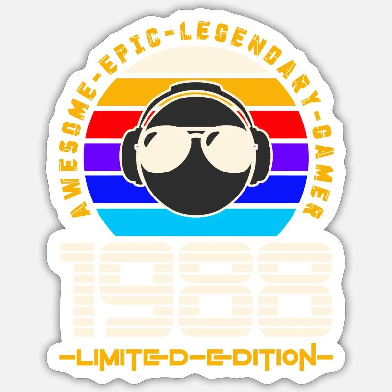 1988 - Sticker Größe S (10 x 10 cm) - Mattweiß