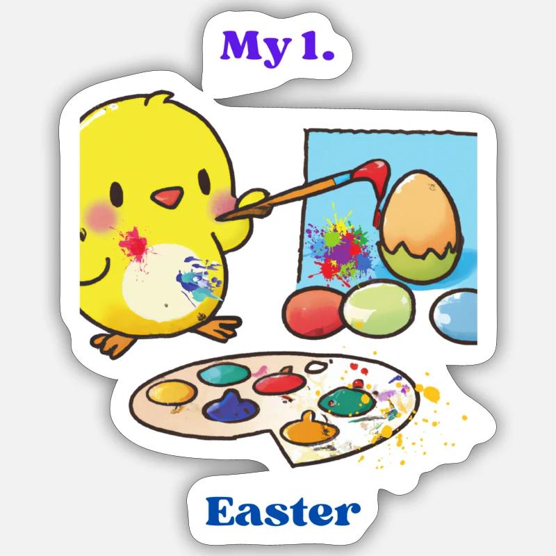 My 1st Easter - Sticker size S (10 x 10 cm) - white matte
