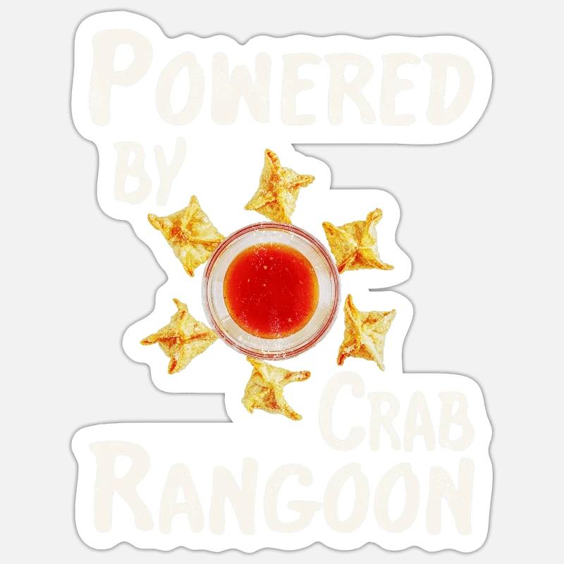 Powered by crab rangoon Sticker Größe S (10 x 10 cm)
