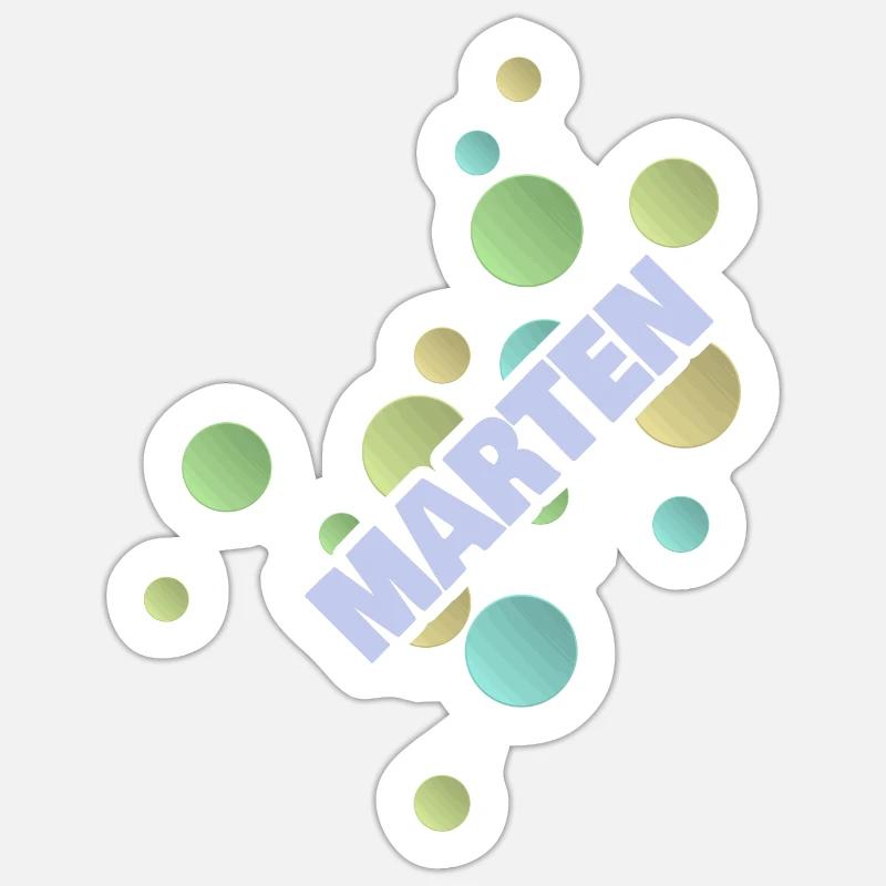 Marten - Sticker size S (10 x 10 cm) - white matte