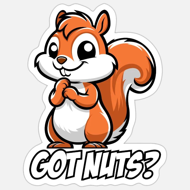 Got Nuts? - Sticker size S (10 x 10 cm) - white matte