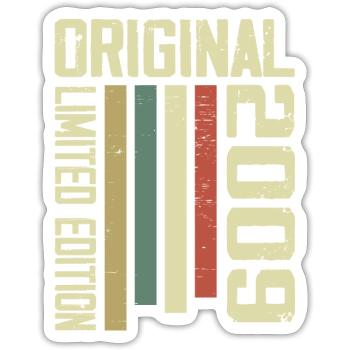 Retro 2009 Vintage 1995 15th Anniversary Gift - Sticker size S (10 x 10 cm) - white matte - Front