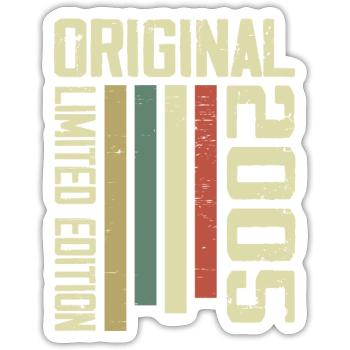 Retro 2005 19th Anniversary Gift Vintage 1995 - Sticker size S (10 x 10 cm) - white matte - Front