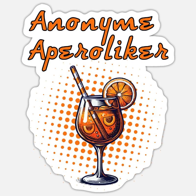 Apéritifs anonymes - Sticker taille S (10 x 10 cm) - blanc mat