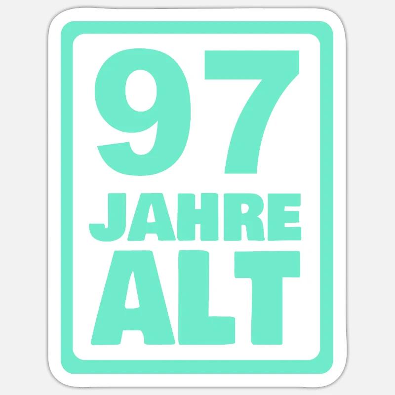 Alt 97 - Sticker taille S (10 x 10 cm) - blanc mat