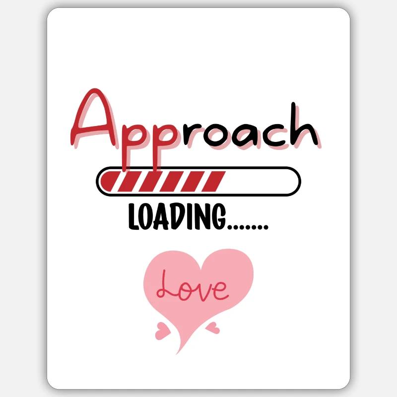 APProach Amour. APP cafard. - Sticker taille S (10 x 10 cm) - blanc mat