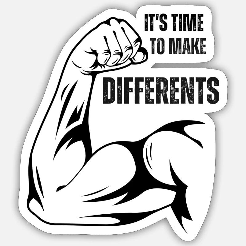 It's time to make different's Sticker size S (10 x 10 cm)