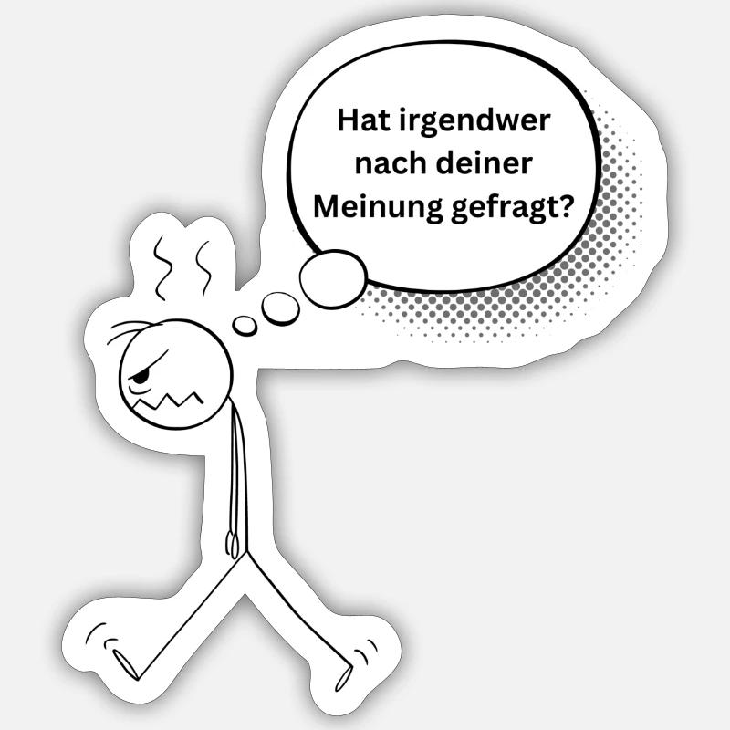 genervt Sticker Größe S (10 x 10 cm)