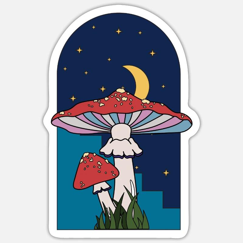 fly agaric Sticker taille S (10 x 10 cm)