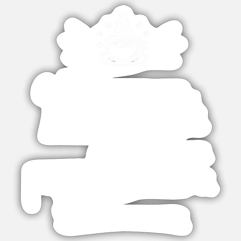 Pas de café, pas de boulot Sticker taille S (10 x 10 cm)
