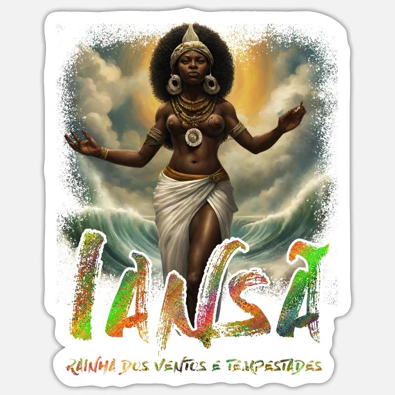 Iansã - Sticker size S (10 x 10 cm) - white matte