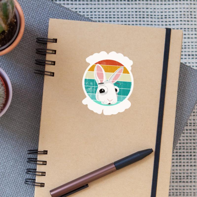 Too cool for eggs Easter gift Easter bunny funny Sticker size S (10 x 10 cm)