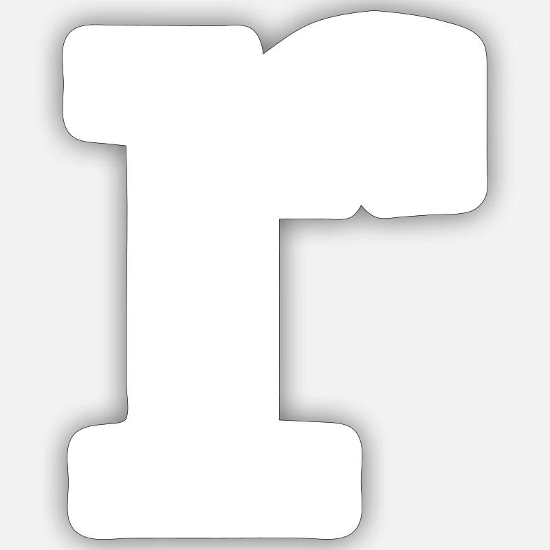 Lettre r « r » blanc - Sticker taille S (10 x 10 cm) - blanc mat