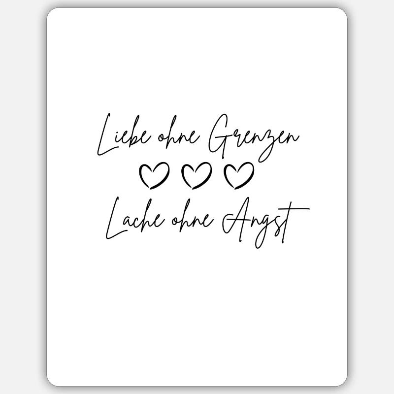Love Without Borders - Sticker size S (10 x 10 cm) - white matte