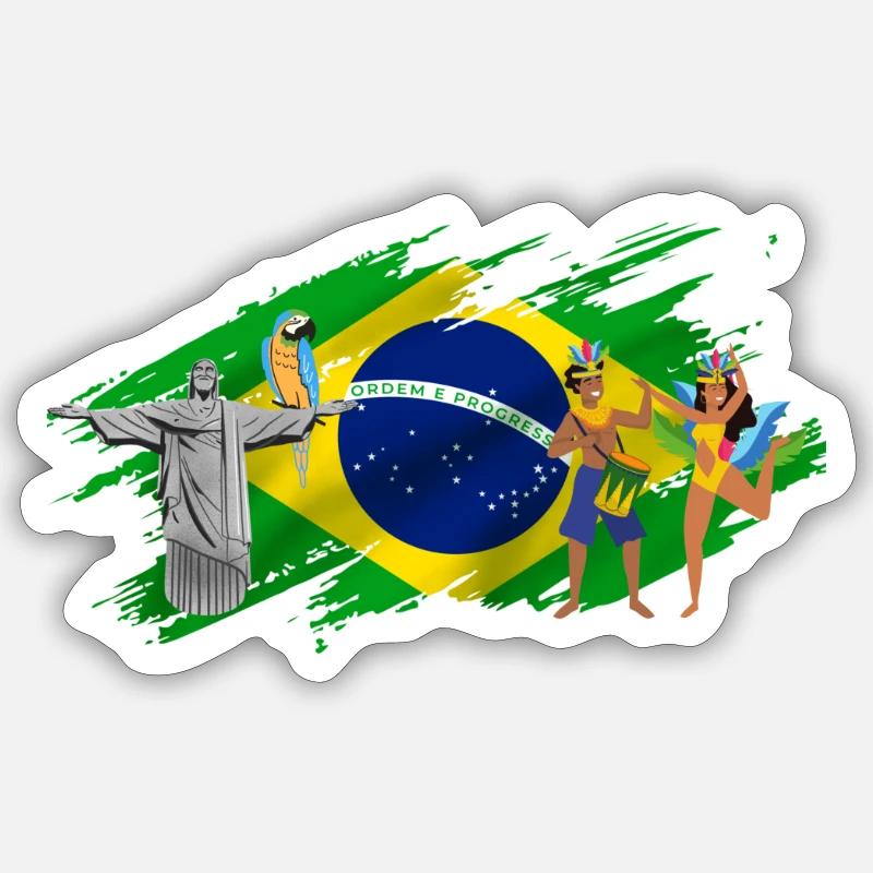 bresil Sticker taille S (10 x 10 cm)