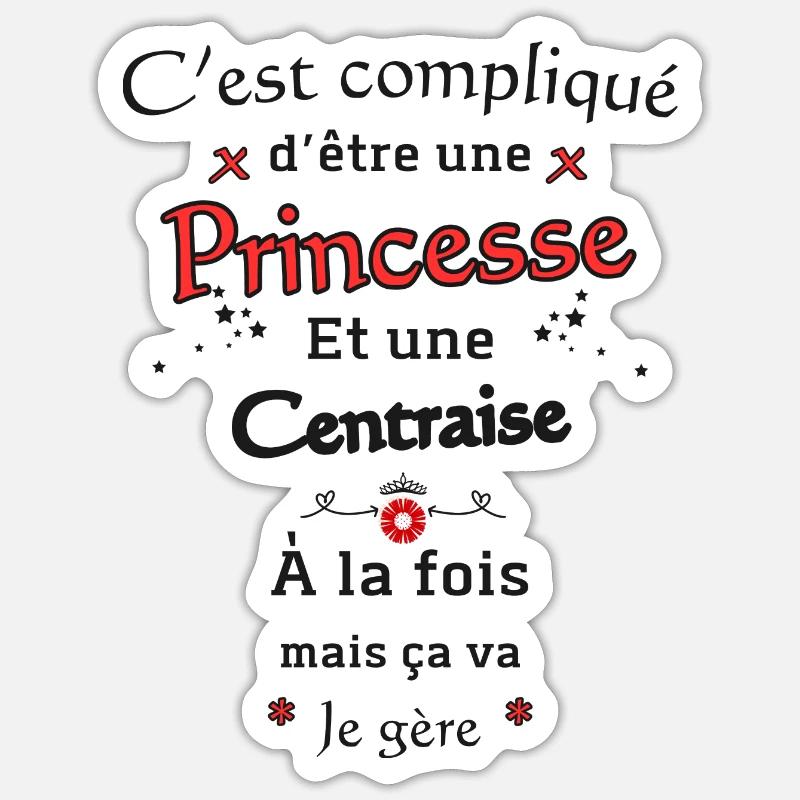 Princesse Centraise Sticker taille S (10 x 10 cm)