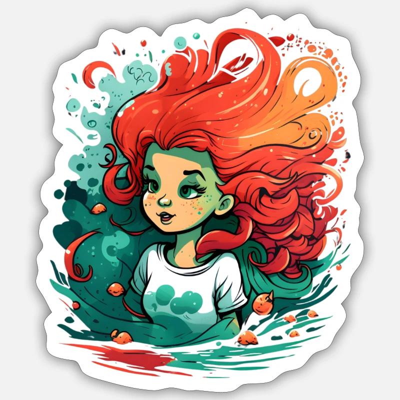 SIRENE - Sticker taille S (10 x 10 cm) - blanc mat