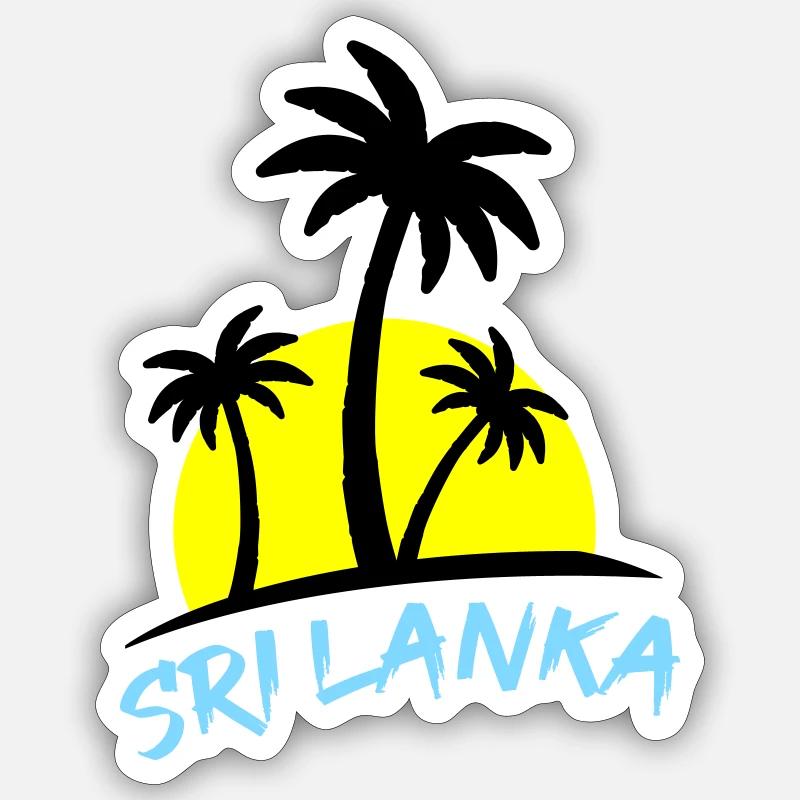 sri lanka - Sticker Größe S (10 x 10 cm) - Mattweiß