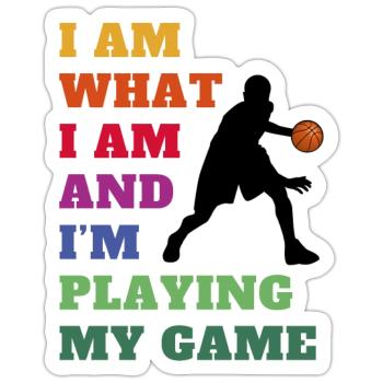 Basketball love. Basketball - My Game, My Game - Sticker size S (10 x 10 cm) - white matte - Front