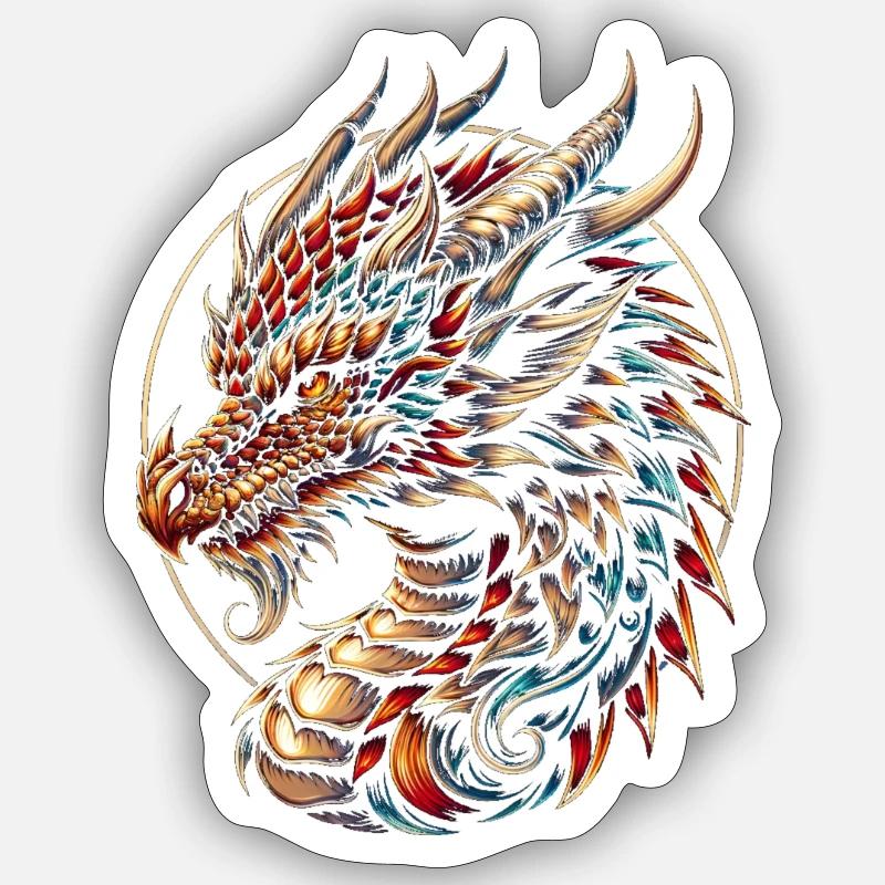 Fiery Whisper Sticker size S (10 x 10 cm)