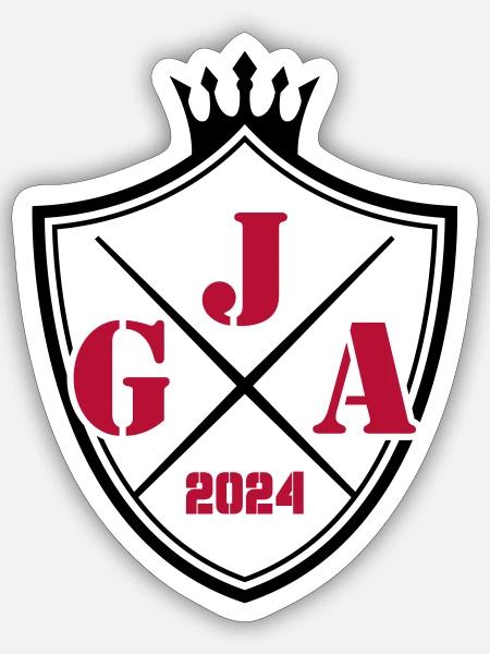 jga 2024 wappen - Sticker Größe S (10 x 10 cm) - Mattweiß