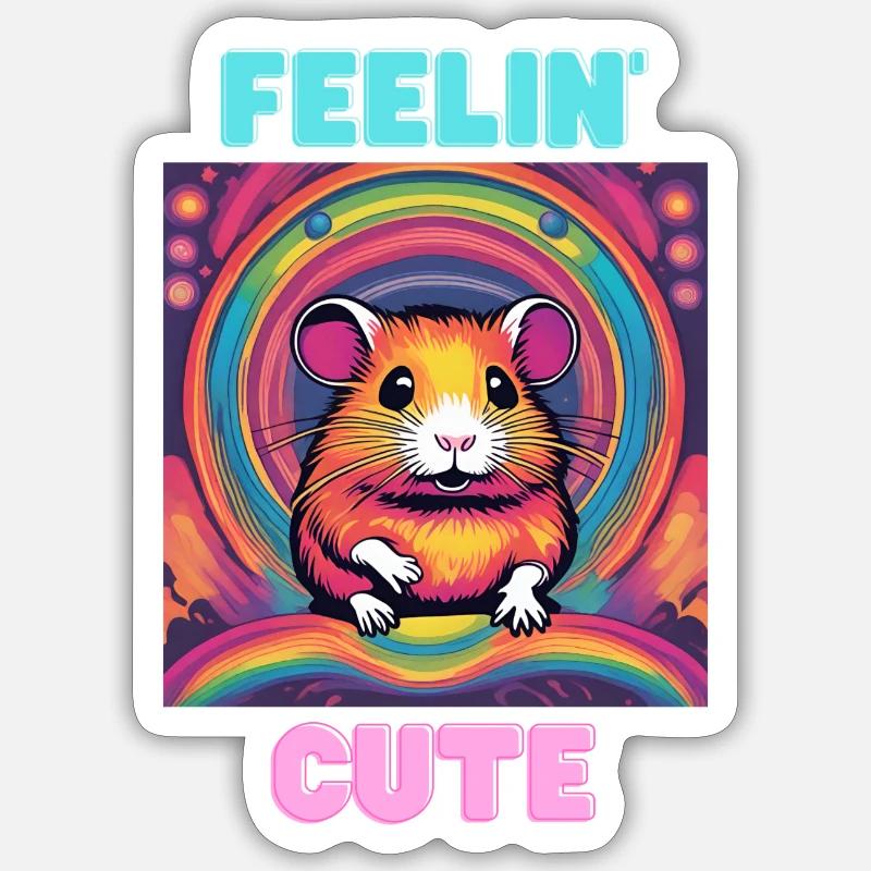 Feeling Cute - Sticker size S (10 x 10 cm) - white matte