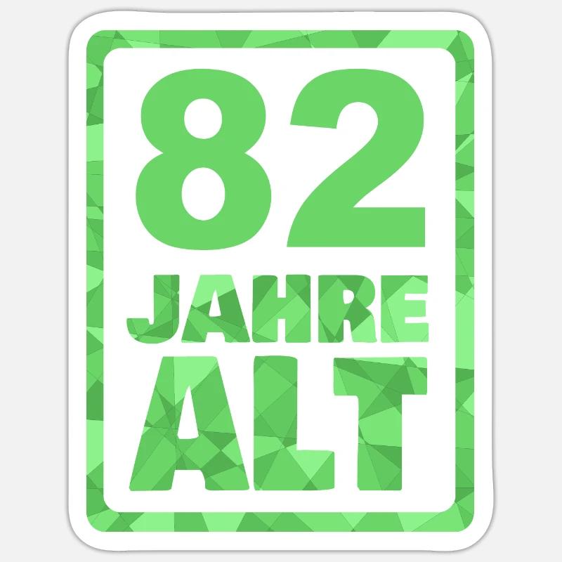 Année 82 - Sticker taille S (10 x 10 cm) - blanc mat