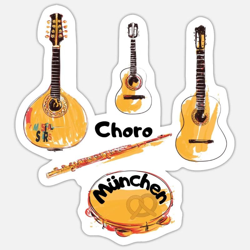 Choro München - Sticker Größe S (10 x 10 cm) - Mattweiß