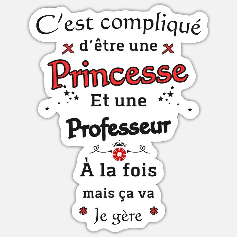 Princesse Professeur Sticker taille S (10 x 10 cm)