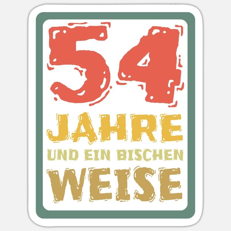 Wisdom 54 - Sticker size S (10 x 10 cm) - white matte