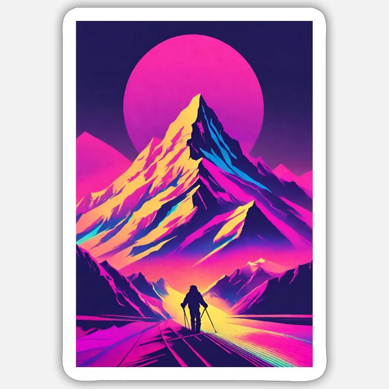 Mountain - Sticker size S (10 x 10 cm) - white matte