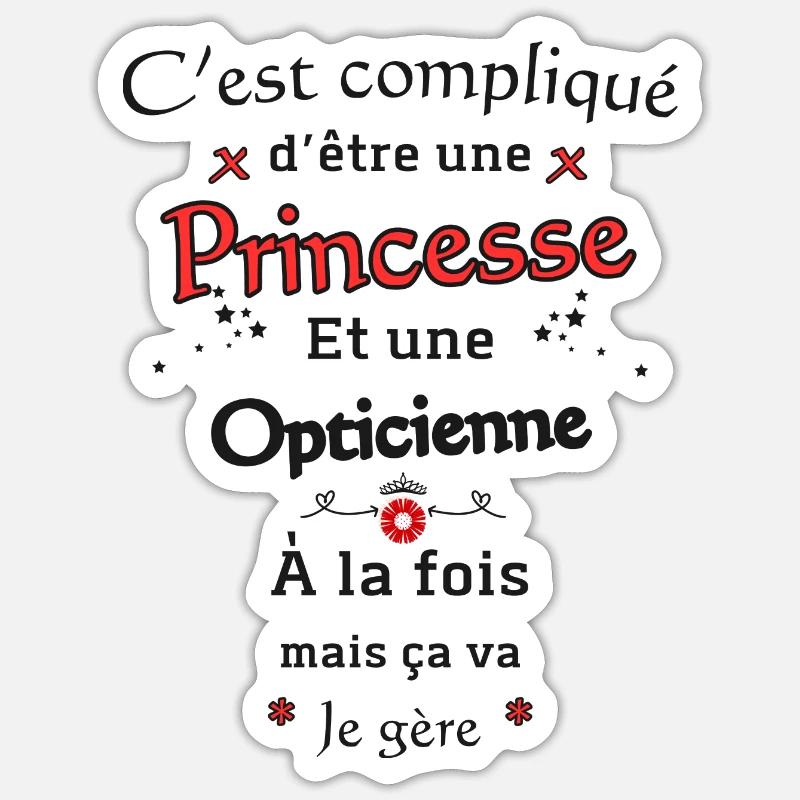 Princesse Opticienne Sticker taille S (10 x 10 cm)