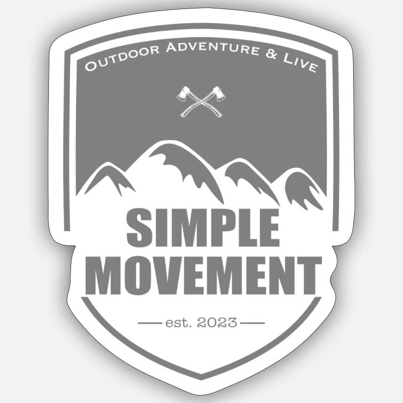 Abzeichen - Simple Movement Sticker Größe S (10 x 10 cm)