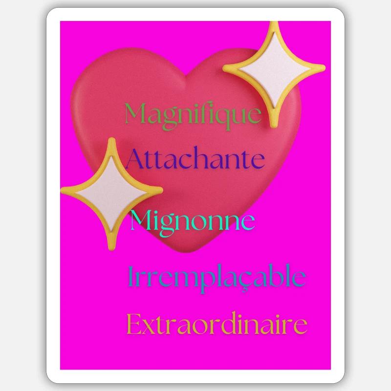 Großmuttertag: Zärtlichkeit in Farben Sticker Größe S (10 x 10 cm)