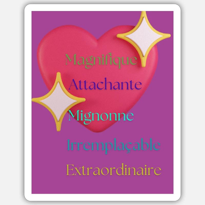 Großmuttertag: Zärtlichkeit in Farben" Sticker Größe S (10 x 10 cm)