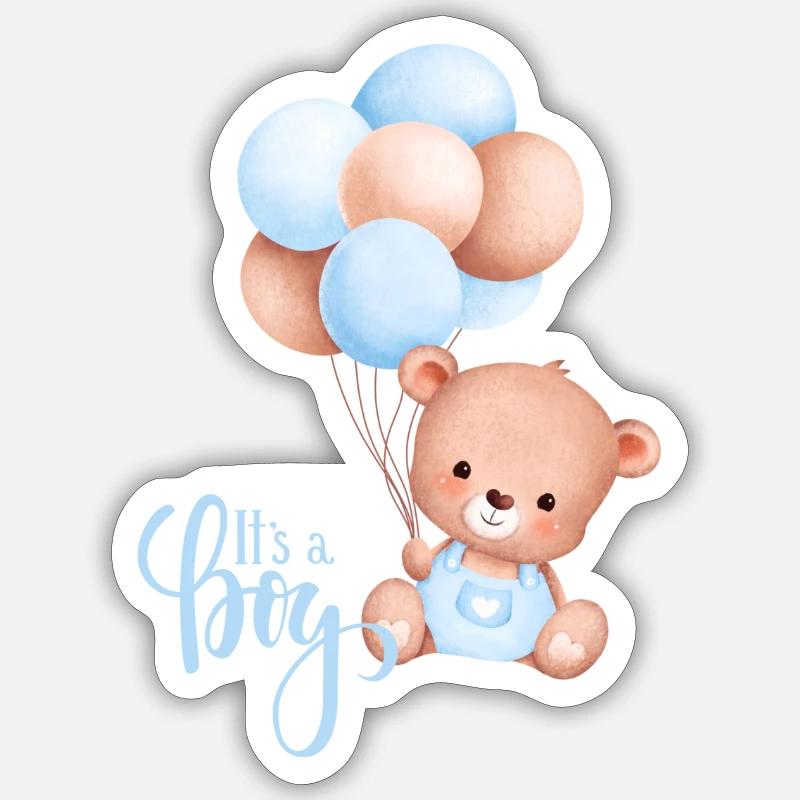 Its a boy Sticker Größe S (10 x 10 cm)
