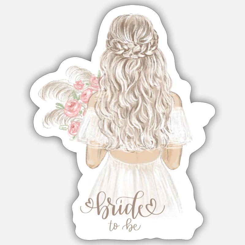 La future mariée Sticker taille S (10 x 10 cm)
