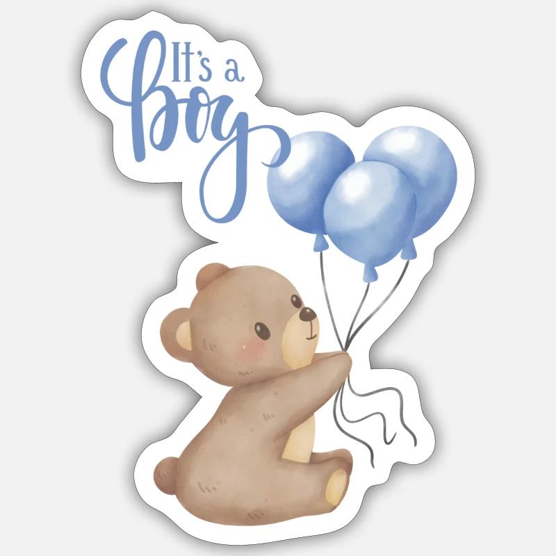Its a boy Sticker Größe S (10 x 10 cm)