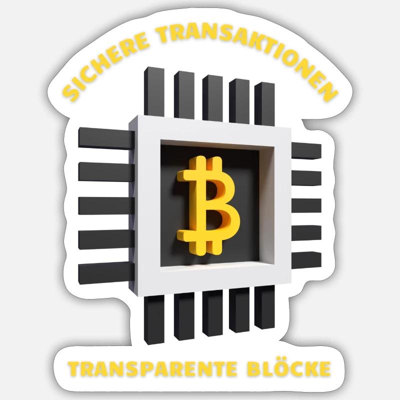 Bitcoin Krypto Geschenk Geschenkidee - Sticker Größe S (10 x 10 cm) - Mattweiß